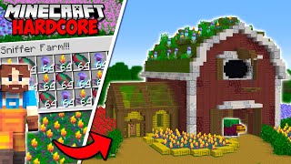 I Built A SNIFFER FARM In Minecraft 1.20 Hardcore