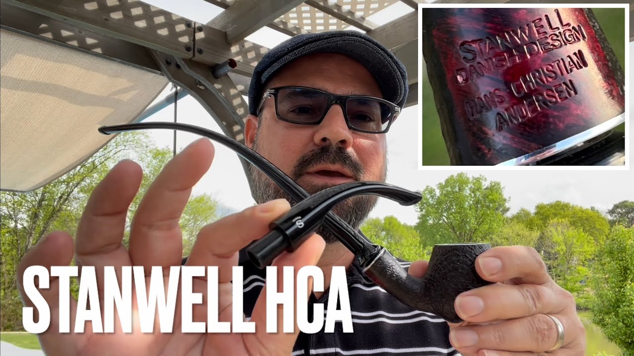 PIPE STORY | Stanwell Hans Christian Andersen (HCA) Black Sandblast 7M1 - With 2 Stems!