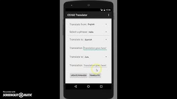 CS160: PRG01 Basic Translation App