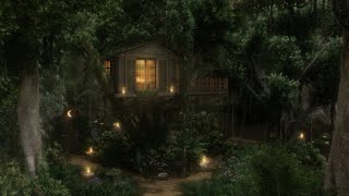 Rainforest Hideaway  Cozy Treehouse Haven with Gentle Rain & nature sounds for sleeping 10 hours