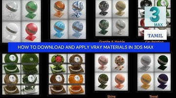 How to download and apply vray materials | 3ds Max Tutorials | Tamil | SMT