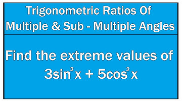 Trigonometric Ratios Of Multiple and Sub Multiple Angles Example # 7 / Maths Trigonometry