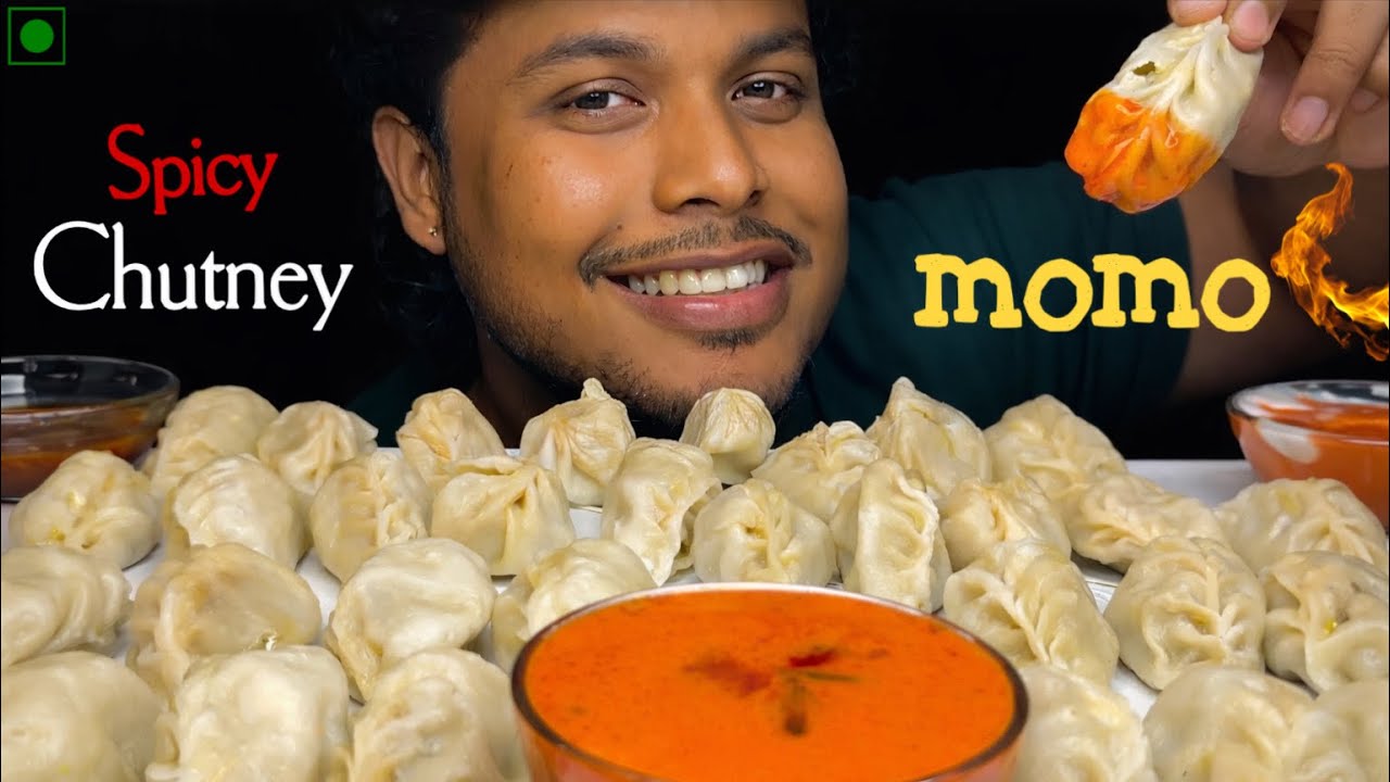 EATING MOMO(DUMPLINGS)CHALLENGE WITH SPICY CHUTNEY🥵 |MOMOS MUKBANG|SPICY EATING SHOW|