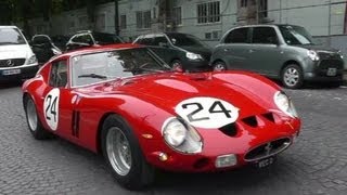 3x Ferrari 250 GTO sound on the road !! Start up, revs and accelerations