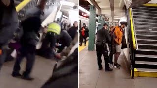 Man arrested after woman shoved into pillar in Village subway station: police
