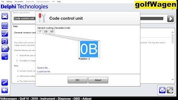 Delphi DS150E seat belt warning chime disable coding