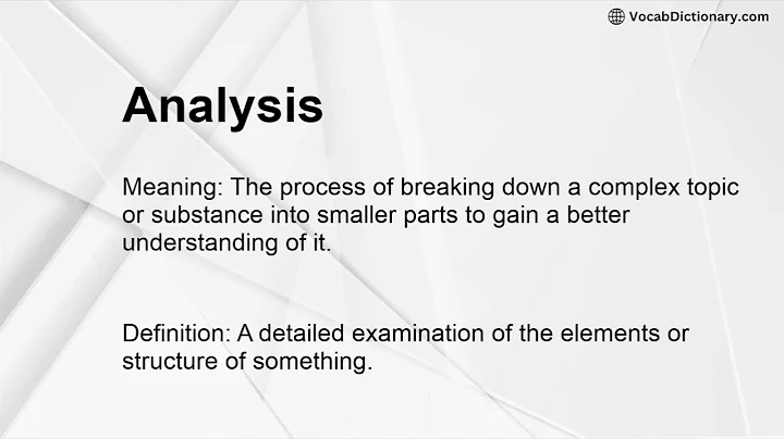 Analysis Meaning