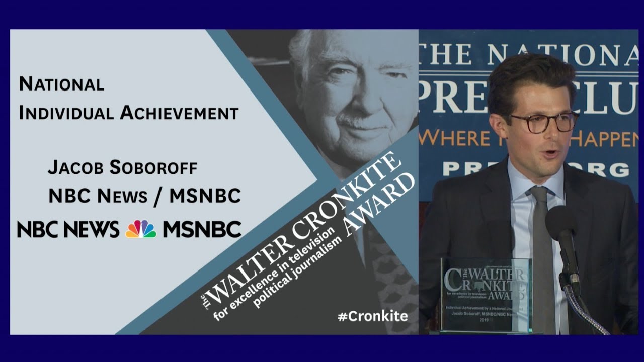 Jacob Soboroff S Cronkite Award Acceptance Speech Youtube