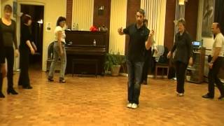 Milonga lesson - Quarter turn, side step into a collection with Enganchada or weight change Profile