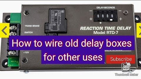 How to wire old delay boxes for other uses.