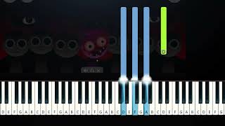 INCREDIBOX SPRUNKI HORROR PINKI THEME (EASY PIANO TUTORIAL) @sloweasypianotutorialsbydario