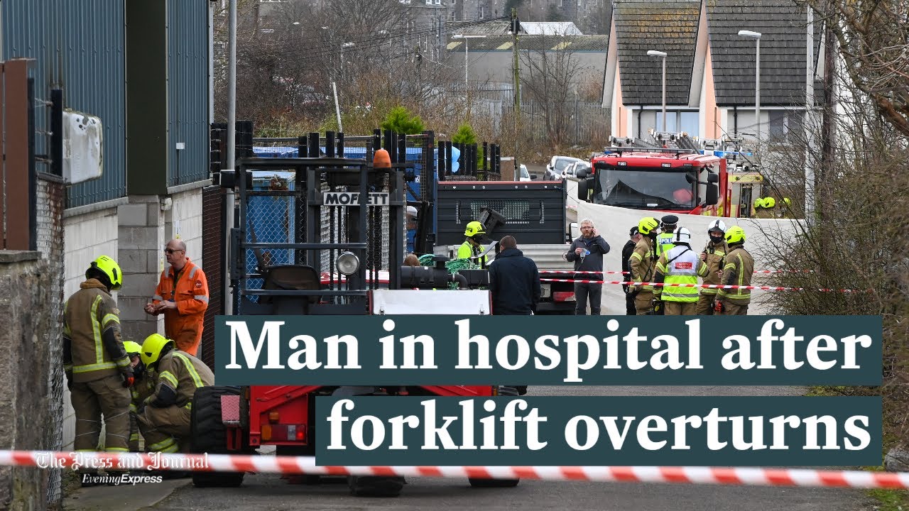 Man taken to hospital after forklift overturns at Aberdeen Marine Laboratory YouTube