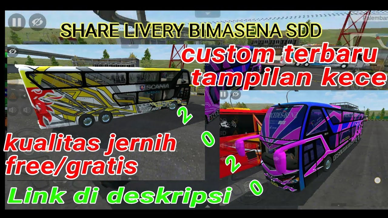 Livery bimasena SDD custom terbaru ( Bussid) bus simulator ...