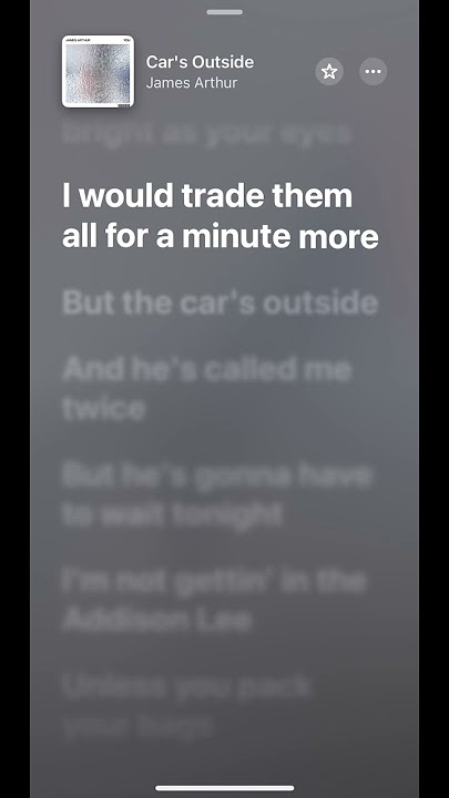 Car's Outside • James Arthur #jamesarthur #carsoutside #lyrics #musicshorts #applemusic #viralmusic