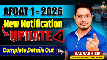 AFCAT 1 2026 Notification Complete Details | AFCAT 1 2026 Syllabus |AFCAT 1 2026 Age Limit, Criteria