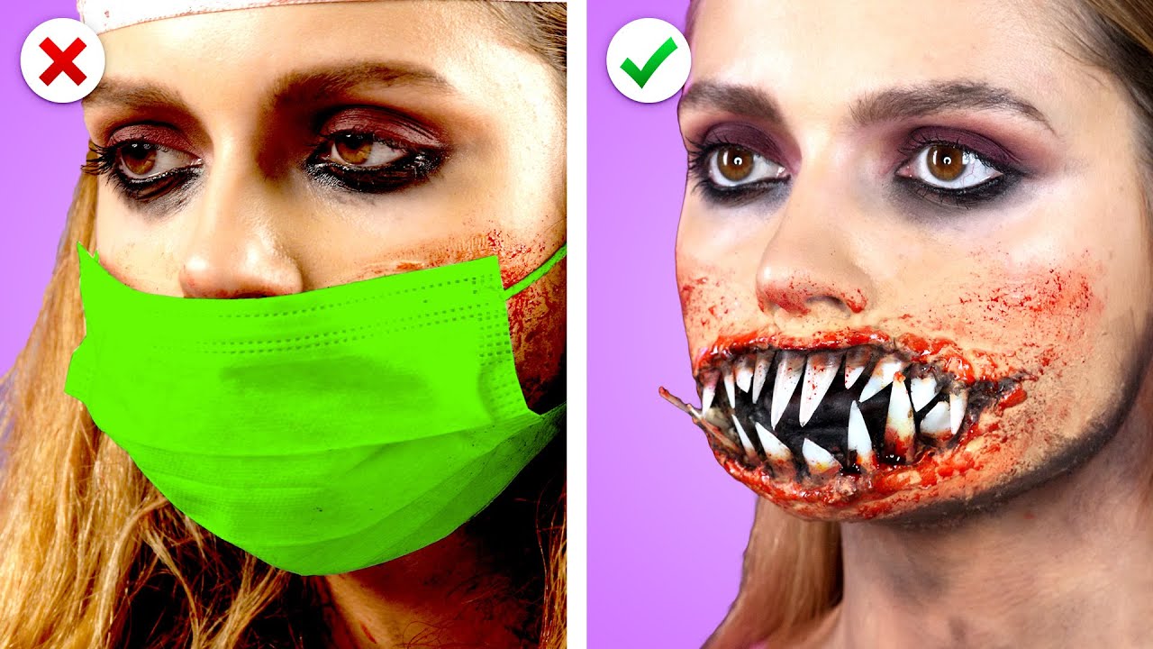 MAQUILLAGE EFFRAYANT POUR HALLOWEEN || Meilleures idées de costumes diy par Astuces du Panda