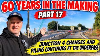 October A57 link road the Mottram bypass part 17. Junction 4 m67 changes and the underpass piling.