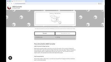 Free online GLB to USDZ converter for web Augmented Reality - Convert 3D models for AR - PausAR