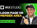 How to Create Login Page and Member Area in Wix Studio
