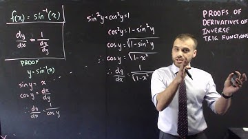 Proofs of derivatives of Inverse Trigonometric Functions