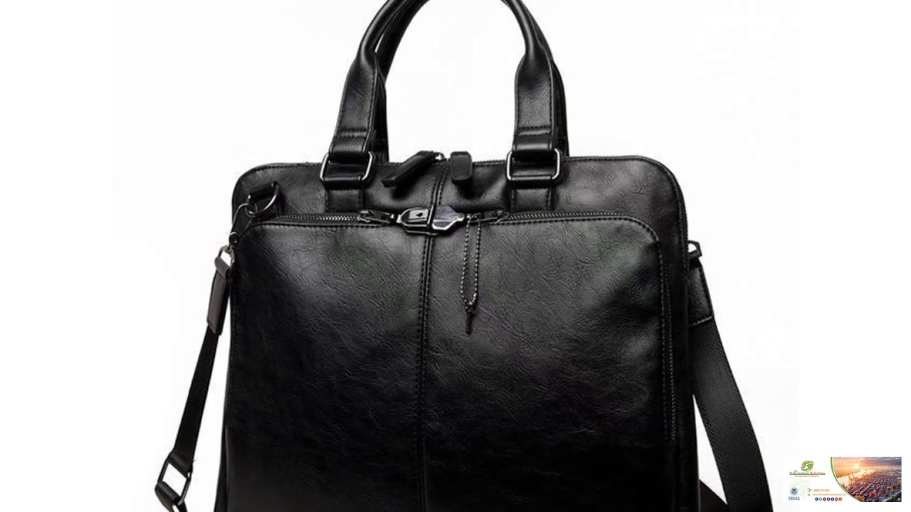 Leather Briefcase Laptop Cross body Bag Two Colors FREE SHIPPING! YouTube