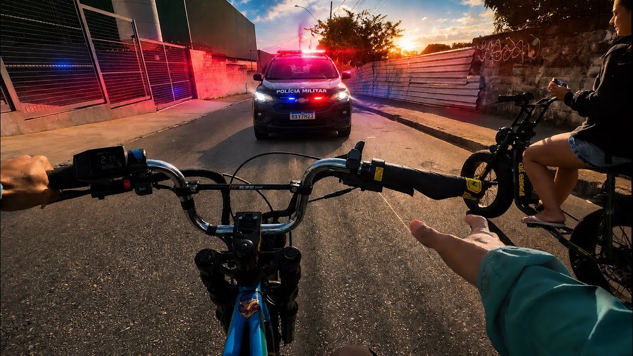 TOMEI UM ENQUADRO NO MEIO DO BIKE VLOG COM MINHA NAMORADA