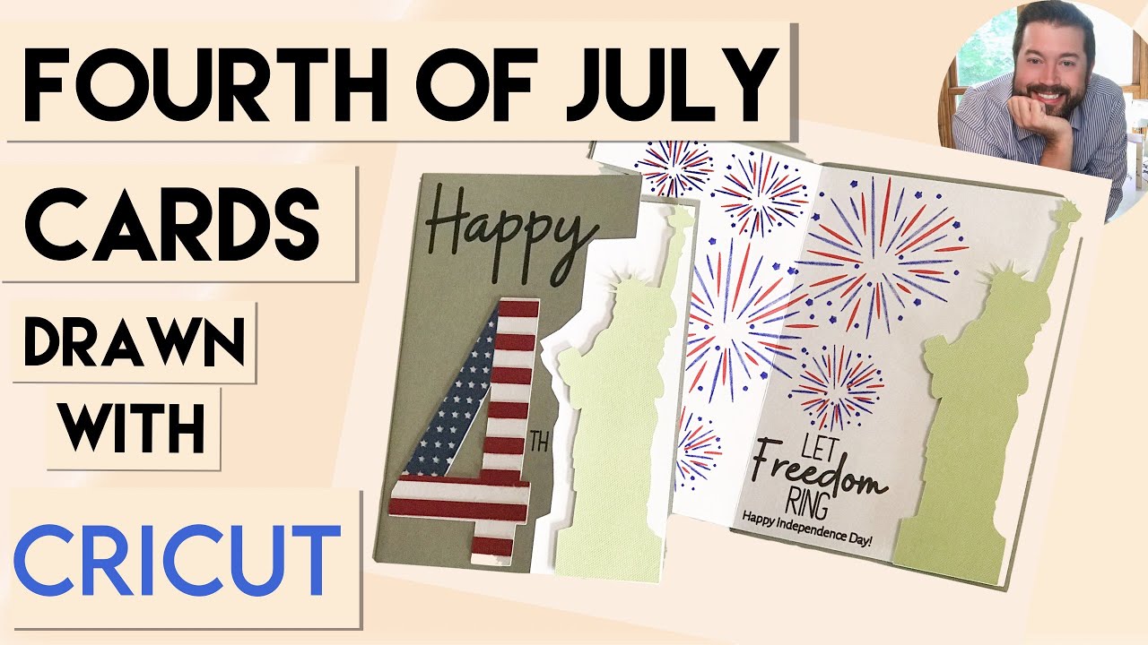 Make FOURTH OF JULY CARDS with a Cricut, DRAW cricut maker