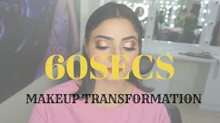 60 Secs Makeup Transformation// Makeup Transformation Indian.