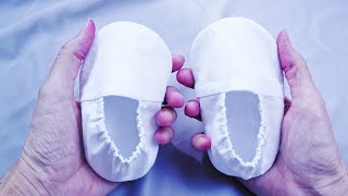 How to make lovely baby shoe┃SIMPLE & EASY SEW┃Free Sewing Pattern【4~8 months】HandmadeShoe