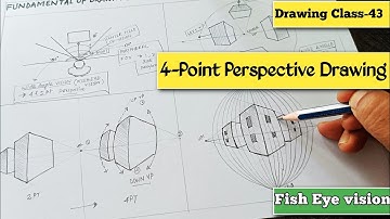 How To Draw Four point perspective|Four point perspective drawing|Drawing class-43