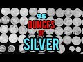 Silver bullion round collection 95 ounces silver stacking