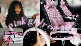 PINK & GIRLY GLAM BARBIE CAR TOUR 2021🎀🚗 | *very extra* | WHAT'S IN MY CAR
