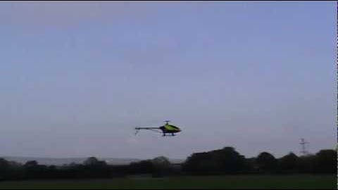 Trex 550E V2 3GX practice forward backward flips from different orientations