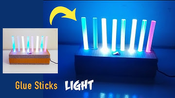 Amazing light effect using LED light and glue sticks || Decorative light from glue sticks