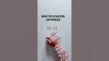 Truco matemático para multiplicar MULTIPLICACIÓN JAPONESA