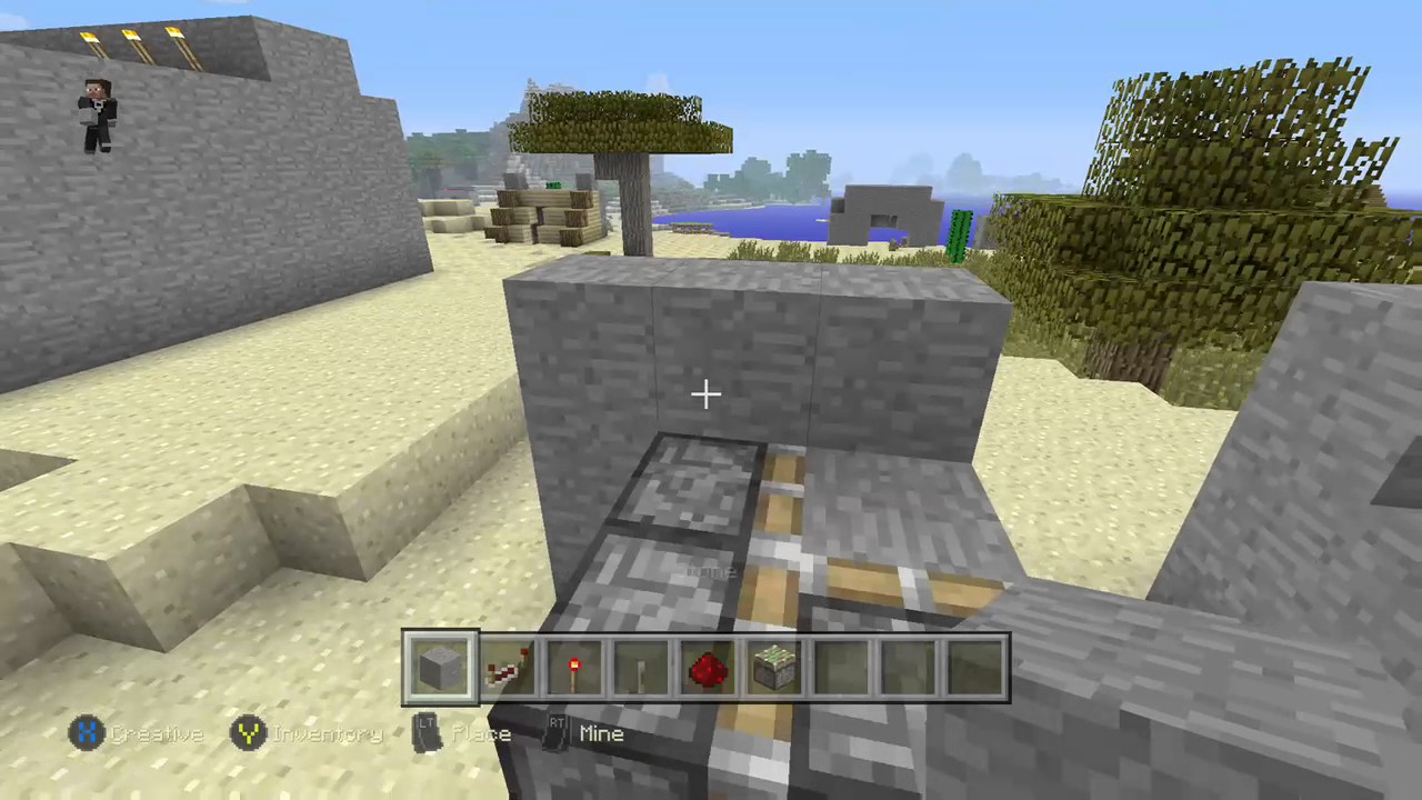 how to build a secret door in Minecraft Xbox one edition YouTube
