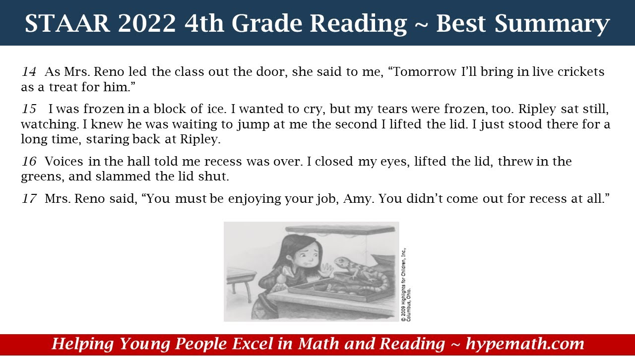 2022 STAAR Reading 4th Grade (Lizard Problems) Part 1 YouTube