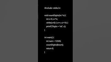 Count Digits using Pointer | C #clanguage #cprogramming #codingtips