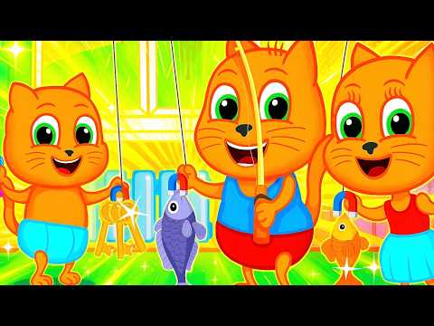 Familia de Gatos - LA CAÑA MÁGICA Dibujos Animados Para Niños 4K
