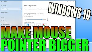 how to change your mouse pointer size in windows 10 to make it bigger & easier to see pc tutorial