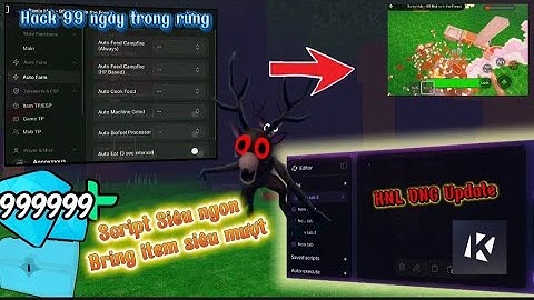 hướng dẫn hack 99 ngày trong rừng (99 night in the forest)Knl VNG update, Script Bring item vip
