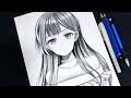 How to Draw Anime- Cute Girl (Anime Drawing Tutorial for Beginners)