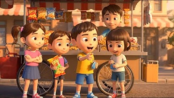 Hoạt Hình Dạy Bé Ăn Uống Lành Mạnh 🍎 | Cẩn Thận Đồ Ăn Ngoài Cổng Trường