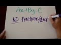 Understanding Linear Equations in Standard Form