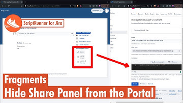 Scriptrunner for Jira - Fragments hide share panel from the portal