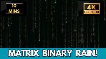 Matrix Binary Falling Rain Code Screensaver | 10 Minutes Screensaver & Live Wallpaper HD! No Audio!