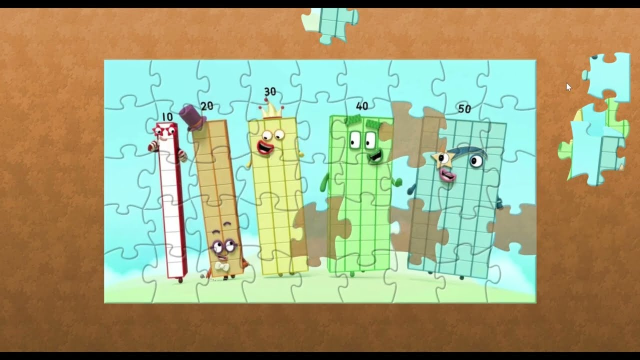 Land of giants Numbers @Numberblocks 10 to 50 numbers Pictures puzzle ...