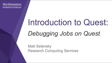 Debugging Jobs on Quest