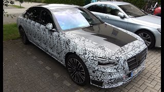 4K | Very close to the new Mercedes S - Class Prototype spotted in Papenburg / Germany