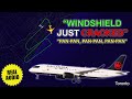 Cracked windshield panpan air canada airbus a220 performs overweight landing at toronto real atc